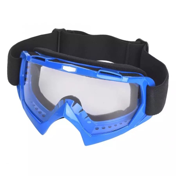 Ski / Snowboard and Other sports goggles, unisex, universal size, blue frame - transparent lens, O1ALT